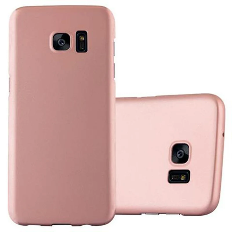 Cadorabo Hülle kompatibel mit Samsung Galaxy S7 EDGE Hard Case Schutzhülle in Metall Optik gegen Kratzer und Stöße