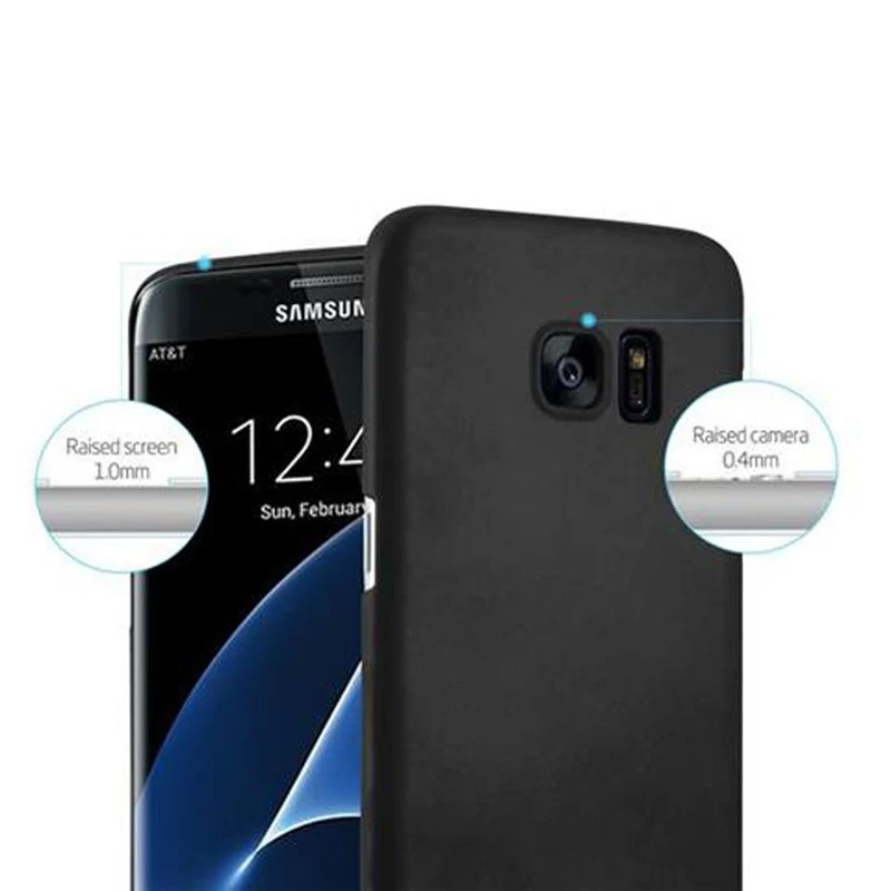Cadorabo Hülle kompatibel mit Samsung Galaxy S7 EDGE Hard Case Schutzhülle in Metall Optik gegen Kratzer und Stöße