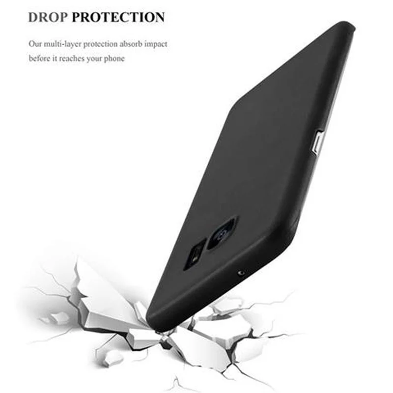 Cadorabo Hülle kompatibel mit Samsung Galaxy S7 EDGE Hard Case Schutzhülle in Metall Optik gegen Kratzer und Stöße