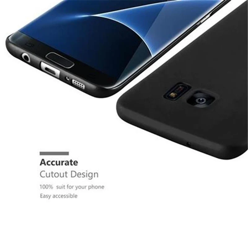 Cadorabo Hülle kompatibel mit Samsung Galaxy S7 EDGE Hard Case Schutzhülle in Metall Optik gegen Kratzer und Stöße