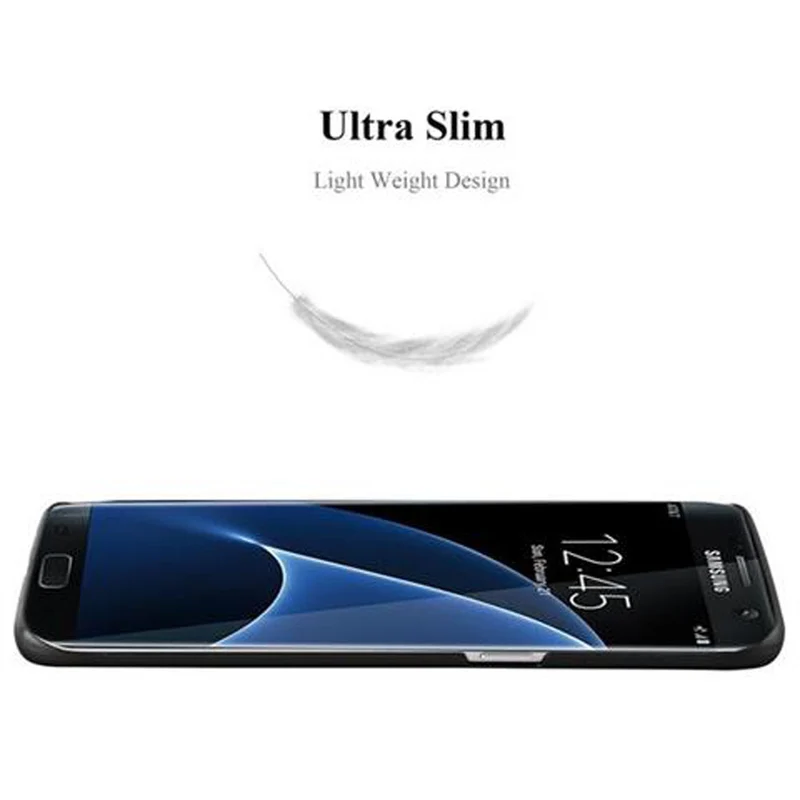 Cadorabo Hülle kompatibel mit Samsung Galaxy S7 EDGE Hard Case Schutzhülle in Metall Optik gegen Kratzer und Stöße