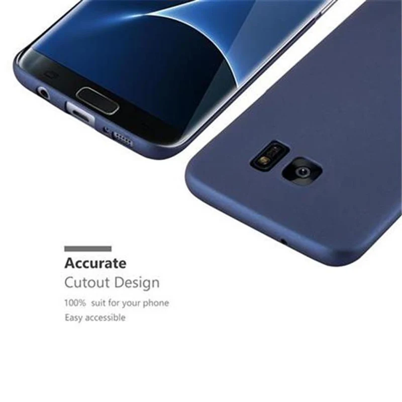 Cadorabo Hülle kompatibel mit Samsung Galaxy S7 EDGE Hard Case Schutzhülle in Metall Optik gegen Kratzer und Stöße