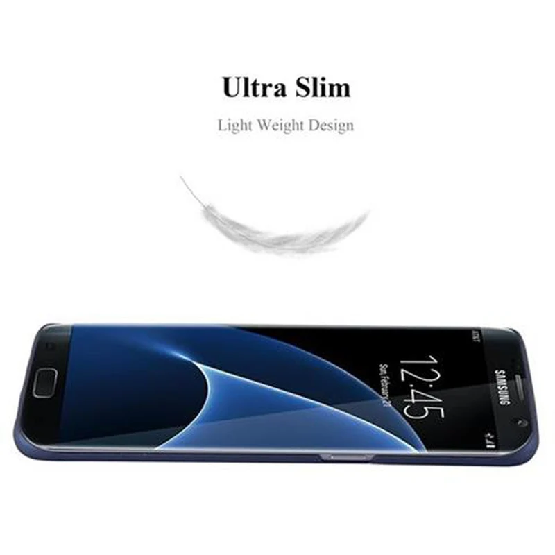 Cadorabo Hülle kompatibel mit Samsung Galaxy S7 EDGE Hard Case Schutzhülle in Metall Optik gegen Kratzer und Stöße