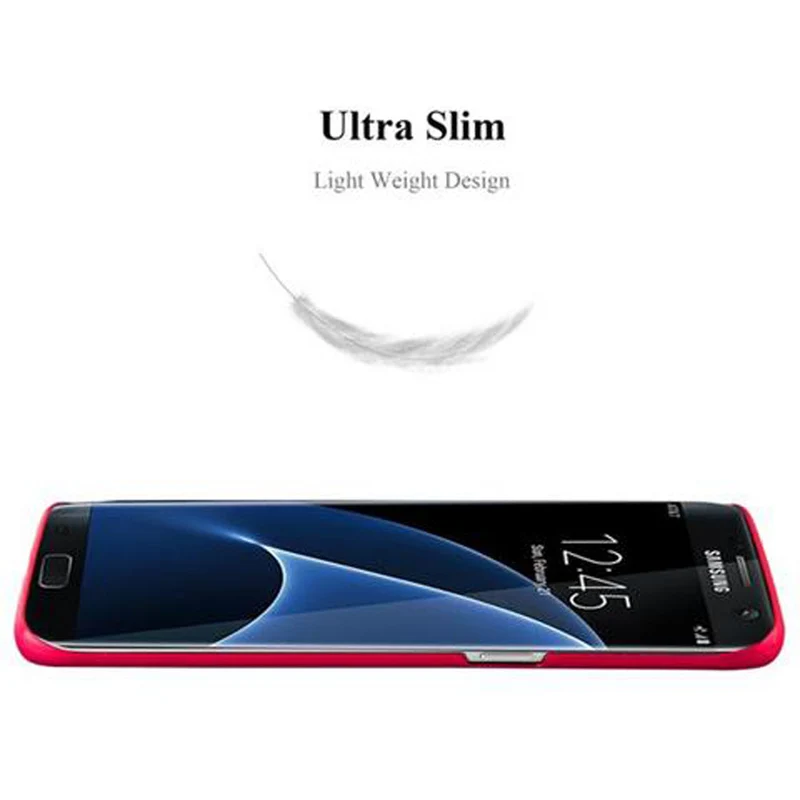 Cadorabo Hülle kompatibel mit Samsung Galaxy S7 EDGE Hard Case Schutzhülle in Metall Optik gegen Kratzer und Stöße