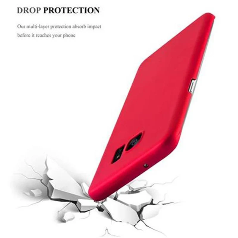 Cadorabo Hülle kompatibel mit Samsung Galaxy S7 EDGE Hard Case Schutzhülle in Metall Optik gegen Kratzer und Stöße