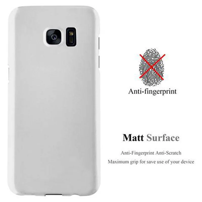 Cadorabo Hülle kompatibel mit Samsung Galaxy S7 EDGE Hard Case Schutzhülle in Metall Optik gegen Kratzer und Stöße