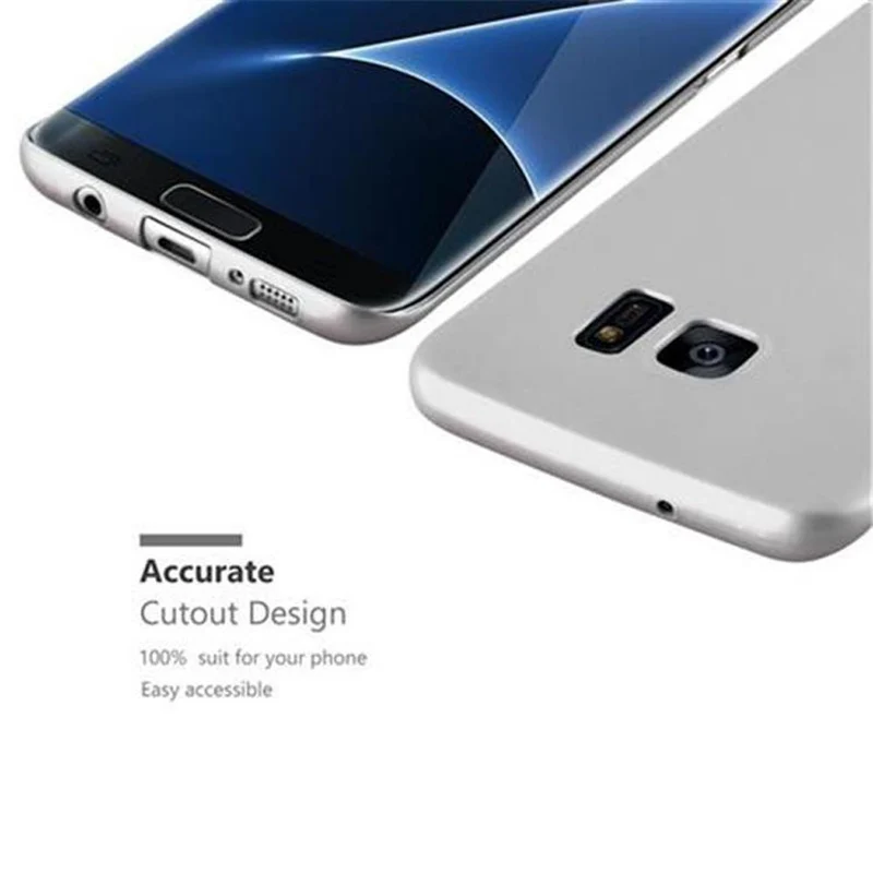 Cadorabo Hülle kompatibel mit Samsung Galaxy S7 EDGE Hard Case Schutzhülle in Metall Optik gegen Kratzer und Stöße