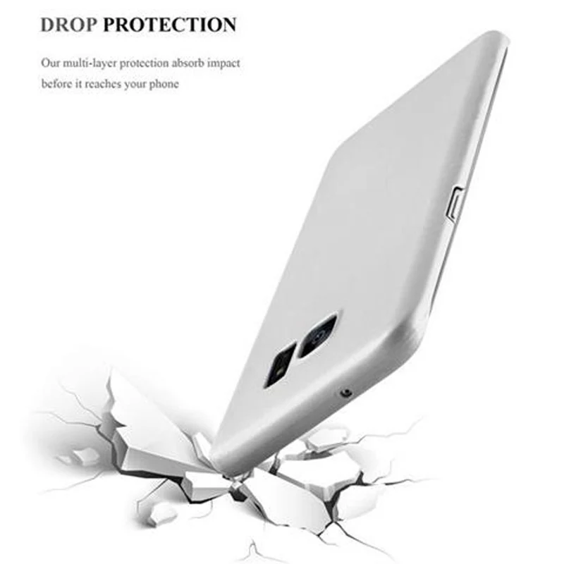 Cadorabo Hülle kompatibel mit Samsung Galaxy S7 EDGE Hard Case Schutzhülle in Metall Optik gegen Kratzer und Stöße