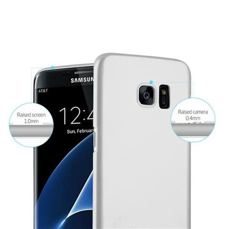 Cadorabo Hülle kompatibel mit Samsung Galaxy S7 EDGE Hard Case Schutzhülle in Metall Optik gegen Kratzer und Stöße