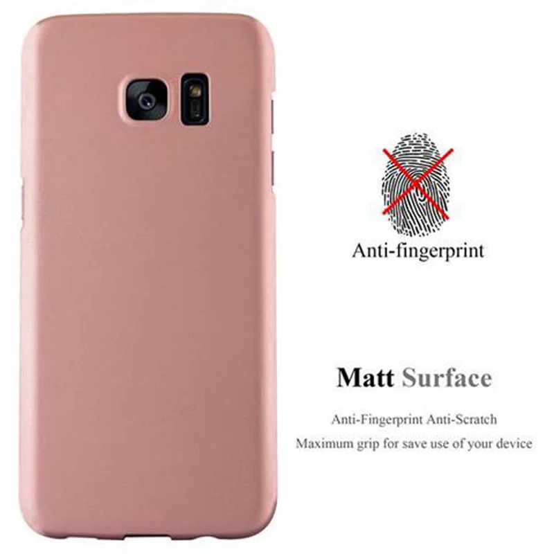 Cadorabo Hülle kompatibel mit Samsung Galaxy S7 EDGE Hard Case Schutzhülle in Metall Optik gegen Kratzer und Stöße