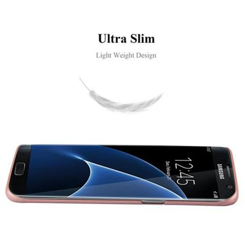 Cadorabo Hülle kompatibel mit Samsung Galaxy S7 EDGE Hard Case Schutzhülle in Metall Optik gegen Kratzer und Stöße