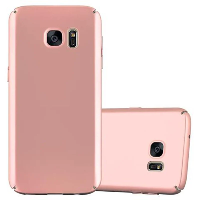 Cadorabo Hülle kompatibel mit Samsung Galaxy S7 Hard Case Schutzhülle in Metall Optik gegen Kratzer und Stöße