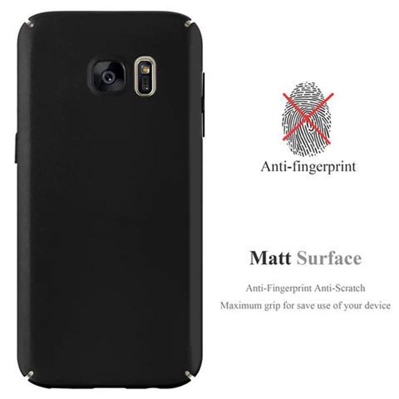 Cadorabo Hülle kompatibel mit Samsung Galaxy S7 Hard Case Schutzhülle in Metall Optik gegen Kratzer und Stöße