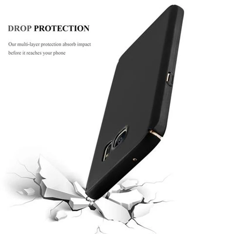 Cadorabo Hülle kompatibel mit Samsung Galaxy S7 Hard Case Schutzhülle in Metall Optik gegen Kratzer und Stöße