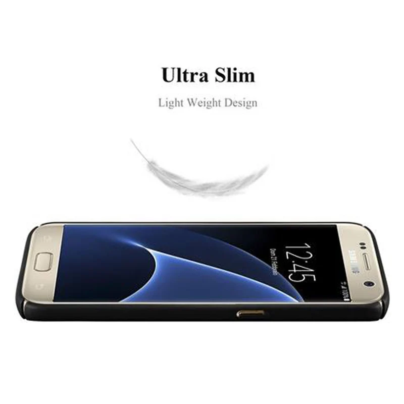 Cadorabo Hülle kompatibel mit Samsung Galaxy S7 Hard Case Schutzhülle in Metall Optik gegen Kratzer und Stöße