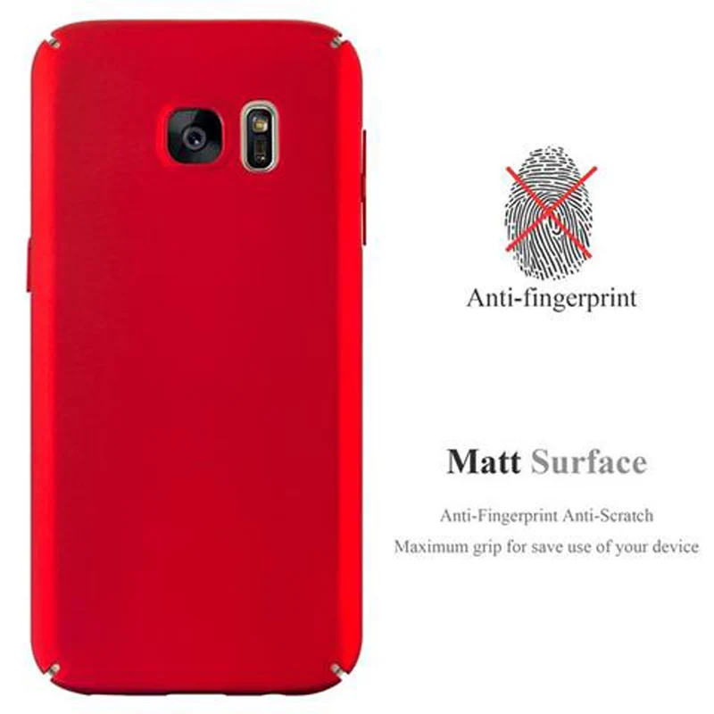 Cadorabo Hülle kompatibel mit Samsung Galaxy S7 Hard Case Schutzhülle in Metall Optik gegen Kratzer und Stöße