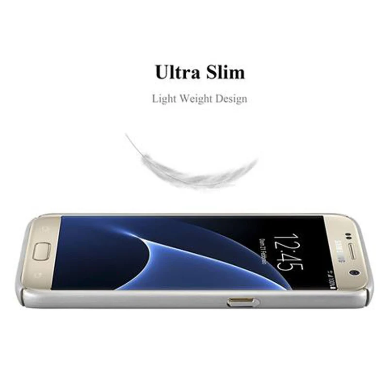 Cadorabo Hülle kompatibel mit Samsung Galaxy S7 Hard Case Schutzhülle in Metall Optik gegen Kratzer und Stöße