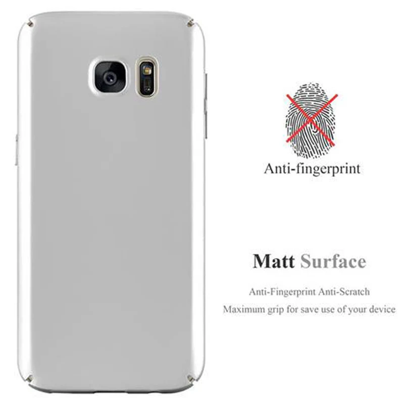 Cadorabo Hülle kompatibel mit Samsung Galaxy S7 Hard Case Schutzhülle in Metall Optik gegen Kratzer und Stöße