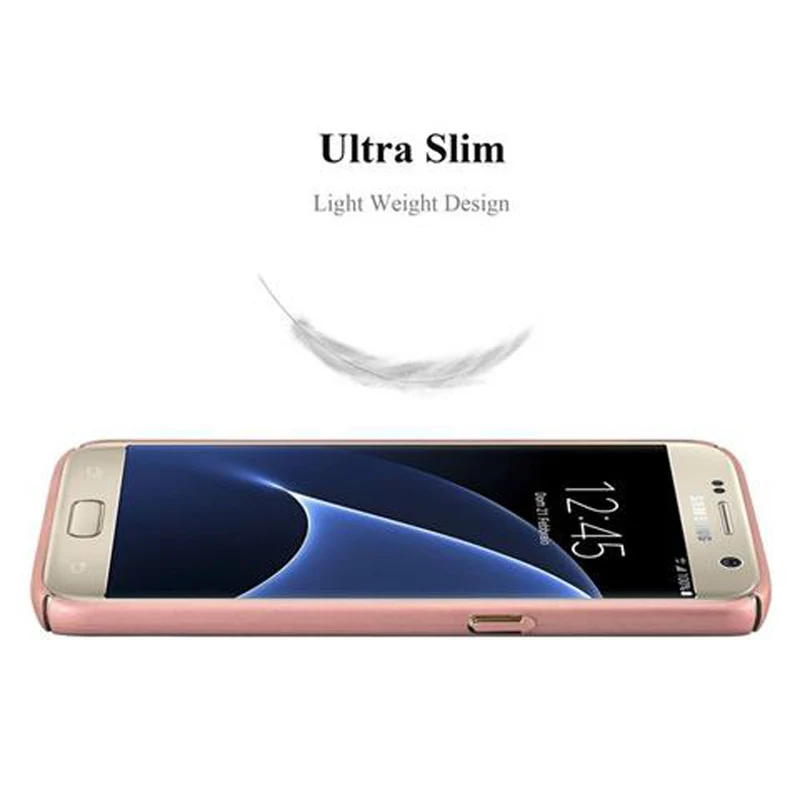 Cadorabo Hülle kompatibel mit Samsung Galaxy S7 Hard Case Schutzhülle in Metall Optik gegen Kratzer und Stöße