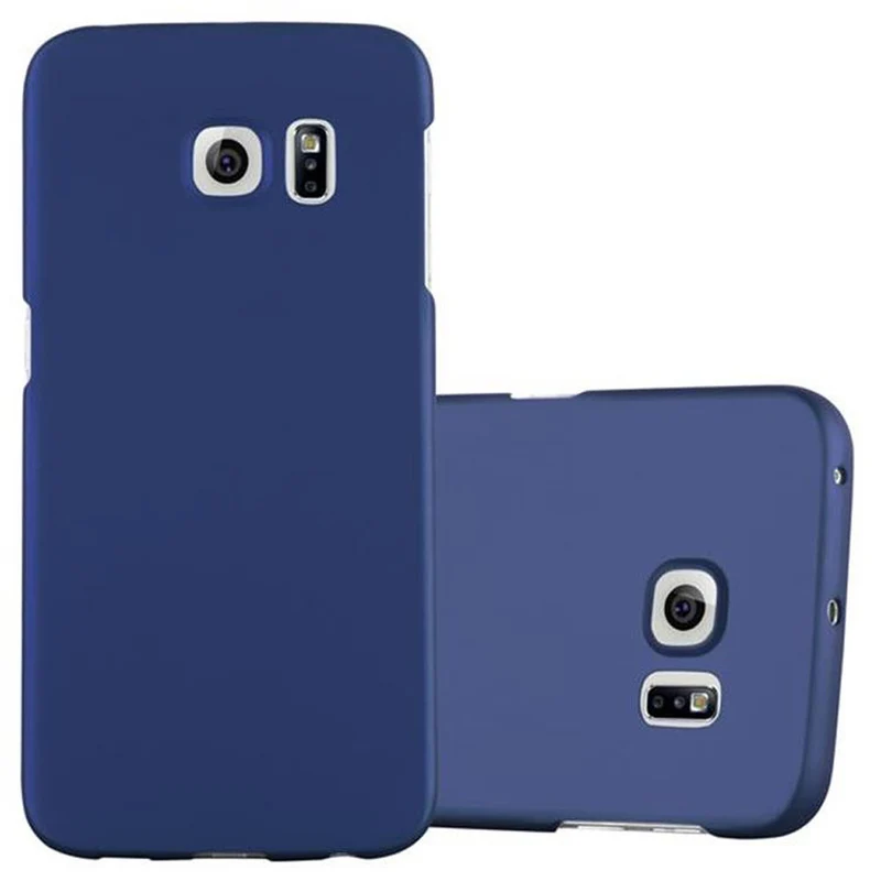 Cadorabo Hülle kompatibel mit Samsung Galaxy S6 EDGE Hard Case Schutzhülle in Metall Optik gegen Kratzer und Stöße