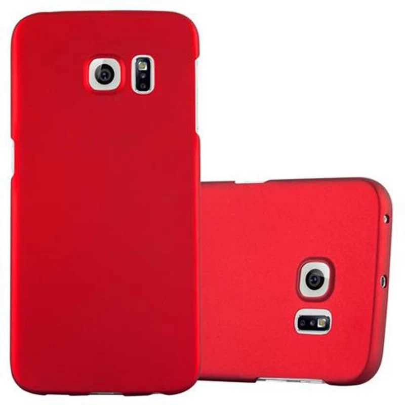 Cadorabo Hülle kompatibel mit Samsung Galaxy S6 EDGE Hard Case Schutzhülle in Metall Optik gegen Kratzer und Stöße