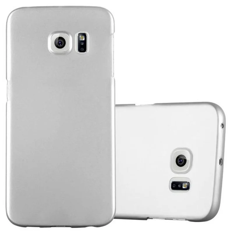 Cadorabo Hülle kompatibel mit Samsung Galaxy S6 EDGE Hard Case Schutzhülle in Metall Optik gegen Kratzer und Stöße