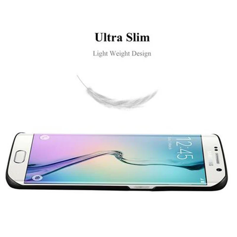 Cadorabo Hülle kompatibel mit Samsung Galaxy S6 EDGE Hard Case Schutzhülle in Metall Optik gegen Kratzer und Stöße