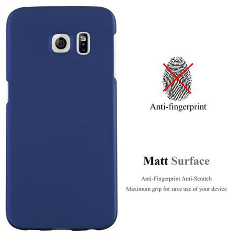 Cadorabo Hülle kompatibel mit Samsung Galaxy S6 EDGE Hard Case Schutzhülle in Metall Optik gegen Kratzer und Stöße