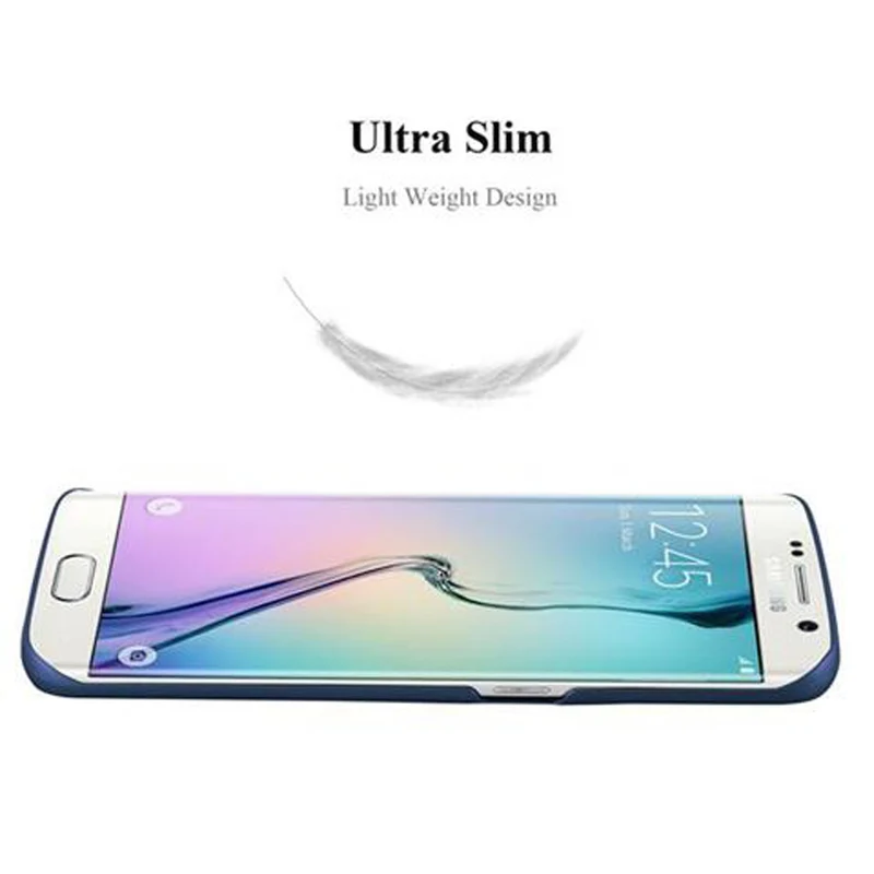 Cadorabo Hülle kompatibel mit Samsung Galaxy S6 EDGE Hard Case Schutzhülle in Metall Optik gegen Kratzer und Stöße