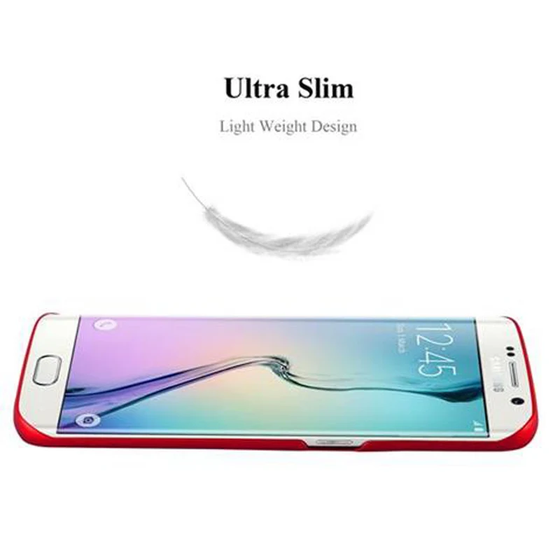 Cadorabo Hülle kompatibel mit Samsung Galaxy S6 EDGE Hard Case Schutzhülle in Metall Optik gegen Kratzer und Stöße