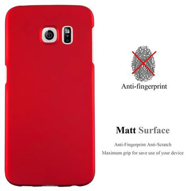 Cadorabo Hülle kompatibel mit Samsung Galaxy S6 EDGE Hard Case Schutzhülle in Metall Optik gegen Kratzer und Stöße