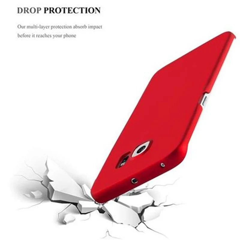 Cadorabo Hülle kompatibel mit Samsung Galaxy S6 EDGE Hard Case Schutzhülle in Metall Optik gegen Kratzer und Stöße