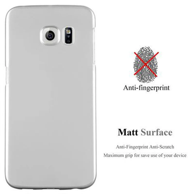 Cadorabo Hülle kompatibel mit Samsung Galaxy S6 EDGE Hard Case Schutzhülle in Metall Optik gegen Kratzer und Stöße