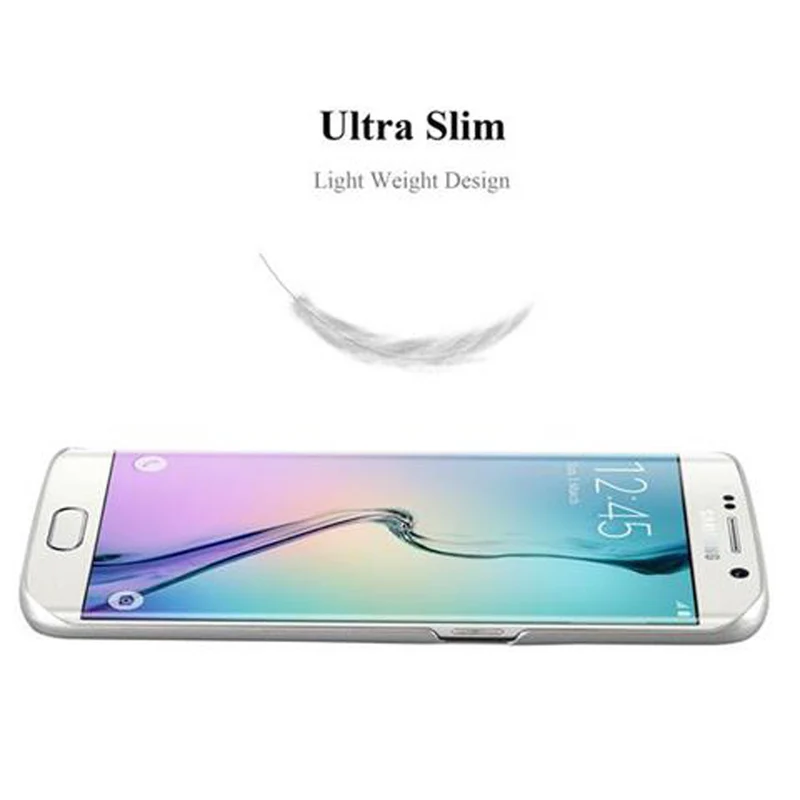 Cadorabo Hülle kompatibel mit Samsung Galaxy S6 EDGE Hard Case Schutzhülle in Metall Optik gegen Kratzer und Stöße