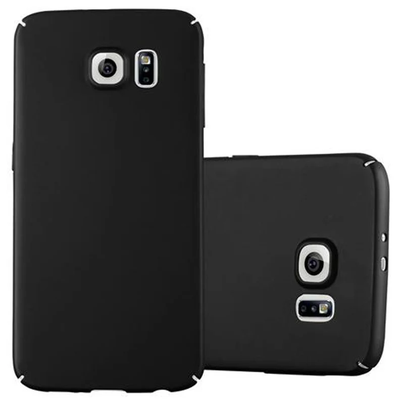 Cadorabo Hülle kompatibel mit Samsung Galaxy S6 Hard Case Schutzhülle in Metall Optik gegen Kratzer und Stöße