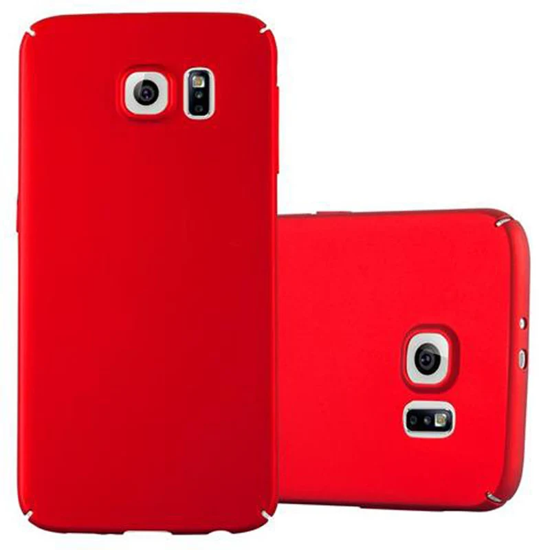 Cadorabo Hülle kompatibel mit Samsung Galaxy S6 Hard Case Schutzhülle in Metall Optik gegen Kratzer und Stöße