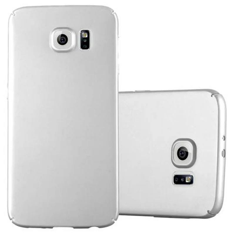 Cadorabo Hülle kompatibel mit Samsung Galaxy S6 Hard Case Schutzhülle in Metall Optik gegen Kratzer und Stöße