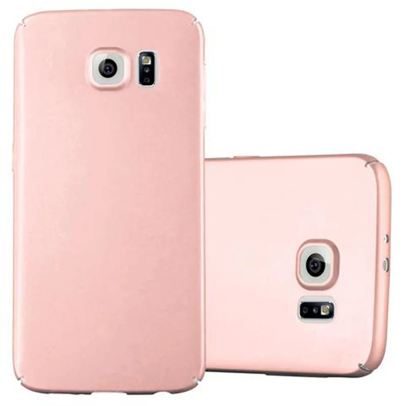 Cadorabo Hülle kompatibel mit Samsung Galaxy S6 Hard Case Schutzhülle in Metall Optik gegen Kratzer und Stöße