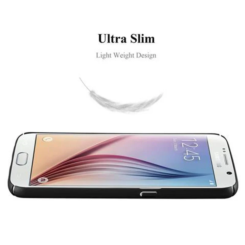 Cadorabo Hülle kompatibel mit Samsung Galaxy S6 Hard Case Schutzhülle in Metall Optik gegen Kratzer und Stöße
