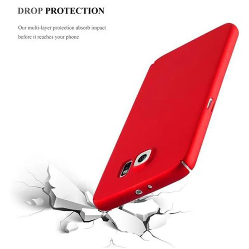 Cadorabo Hülle kompatibel mit Samsung Galaxy S6 Hard Case Schutzhülle in Metall Optik gegen Kratzer und Stöße