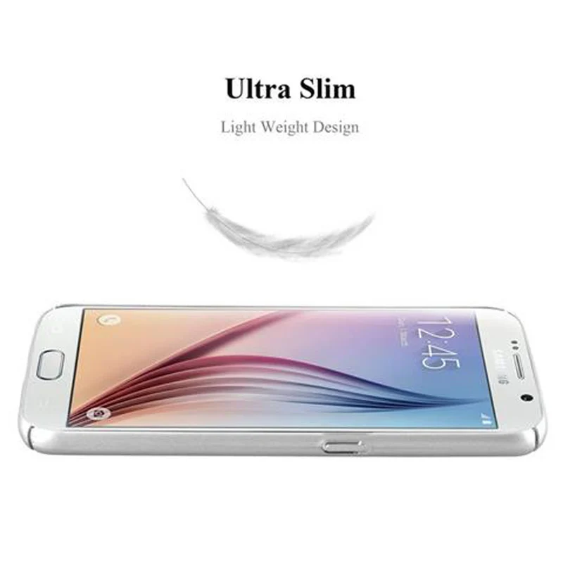Cadorabo Hülle kompatibel mit Samsung Galaxy S6 Hard Case Schutzhülle in Metall Optik gegen Kratzer und Stöße