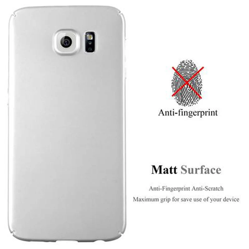Cadorabo Hülle kompatibel mit Samsung Galaxy S6 Hard Case Schutzhülle in Metall Optik gegen Kratzer und Stöße