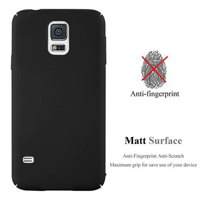 Cadorabo Hülle kompatibel mit Samsung Galaxy S5 / S5 NEO Hard Case Schutzhülle in Metall Optik gegen Kratzer und Stöße