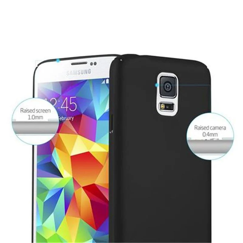 Cadorabo Hülle kompatibel mit Samsung Galaxy S5 / S5 NEO Hard Case Schutzhülle in Metall Optik gegen Kratzer und Stöße
