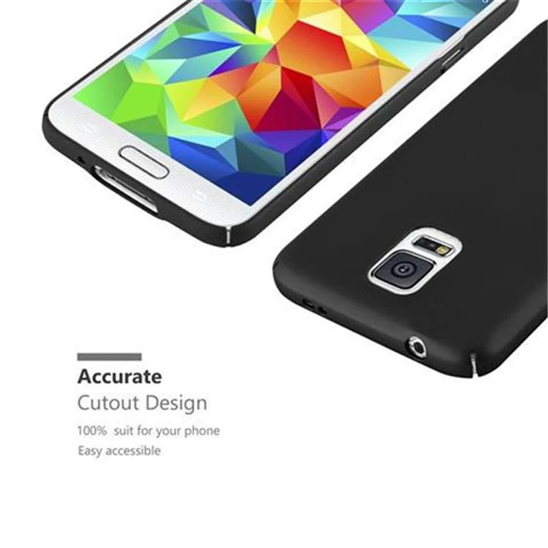 Cadorabo Hülle kompatibel mit Samsung Galaxy S5 / S5 NEO Hard Case Schutzhülle in Metall Optik gegen Kratzer und Stöße