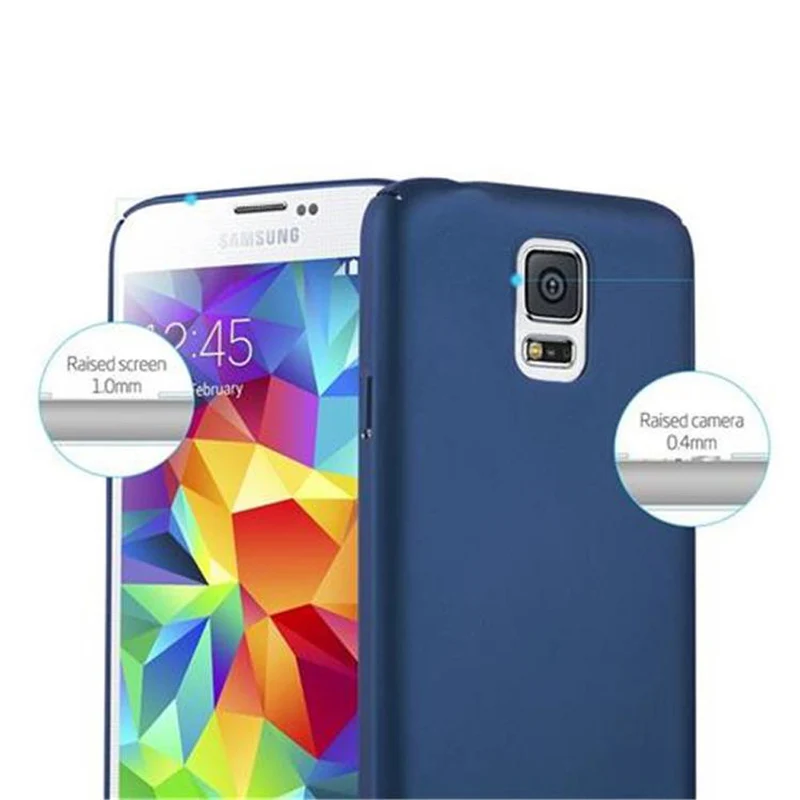 Cadorabo Hülle kompatibel mit Samsung Galaxy S5 / S5 NEO Hard Case Schutzhülle in Metall Optik gegen Kratzer und Stöße
