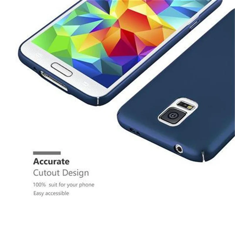 Cadorabo Hülle kompatibel mit Samsung Galaxy S5 / S5 NEO Hard Case Schutzhülle in Metall Optik gegen Kratzer und Stöße
