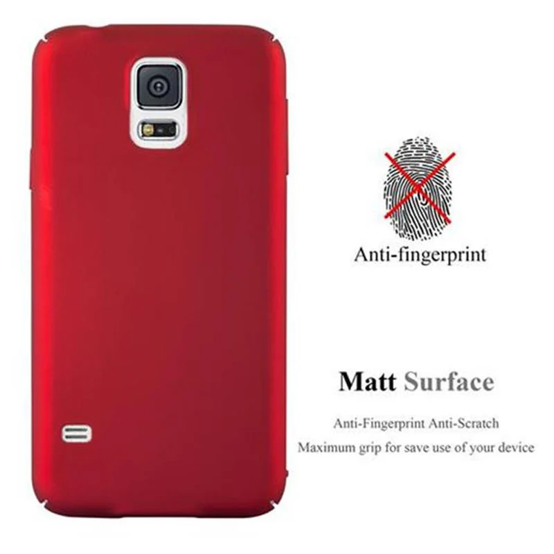 Cadorabo Hülle kompatibel mit Samsung Galaxy S5 / S5 NEO Hard Case Schutzhülle in Metall Optik gegen Kratzer und Stöße