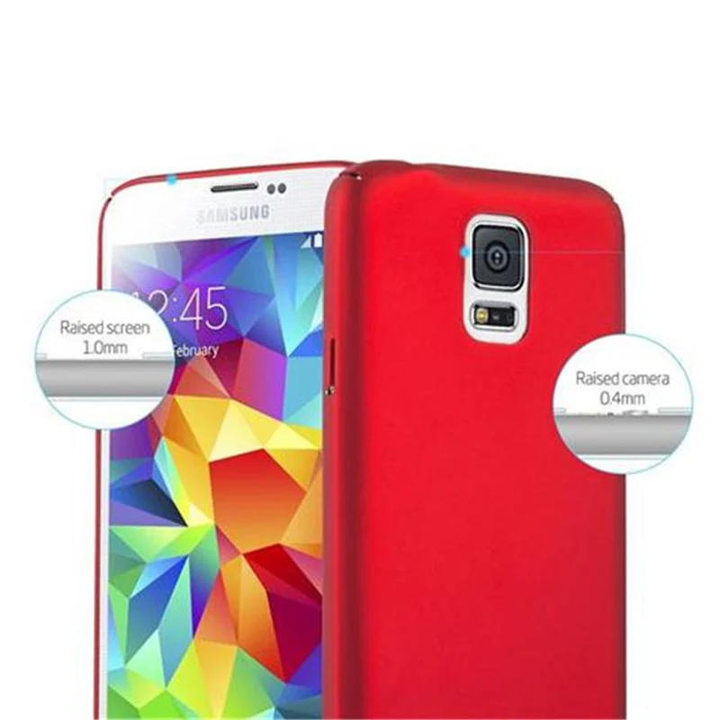 Cadorabo Hülle kompatibel mit Samsung Galaxy S5 / S5 NEO Hard Case Schutzhülle in Metall Optik gegen Kratzer und Stöße