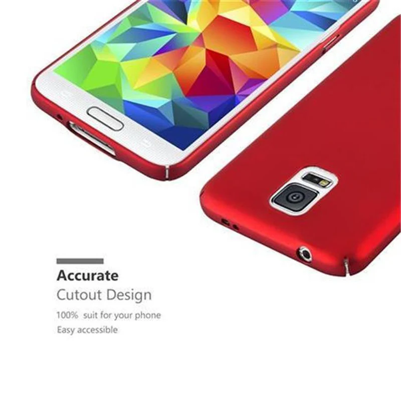 Cadorabo Hülle kompatibel mit Samsung Galaxy S5 / S5 NEO Hard Case Schutzhülle in Metall Optik gegen Kratzer und Stöße